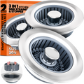 2 Pack Sink Drain Strainer - Sink Stopper, 3 in 1 Stainless Steel Kitchen Drain Plug with Deep Anti-Clog Basket and Odor-Blocking Seal, Pop-Up Design Fits Standard 3-1/2 Inch Sink