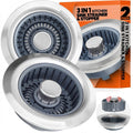 2 Pack Sink Drain Strainer - Sink Stopper, 3 in 1 Stainless Steel Kitchen Drain Plug with Deep Anti-Clog Basket and Odor-Blocking Seal, Pop-Up Design Fits Standard 3-1/2 Inch Sink